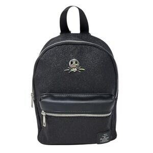 Bioworld Disney Jack Skellington Mini Backpack Glitter‎ Black Nightmare New